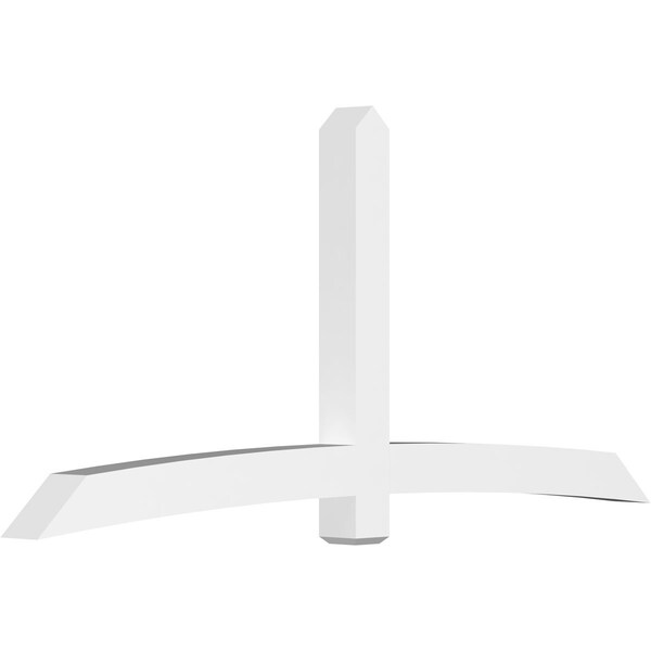 Ekena Millwork Bellingham Architectural Grade PVC Gable Bracket, 108"W x 49 1/2"H x 6"D x 6"F, 11/12 Pitch GBP108X50X0606BEL00 - main
